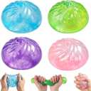4PCS Glitter Dumpling, 2026 New Dumplings Colorful Dumplings Stress Balls Fidget Sensory Toy, Soft Squeeze Decompression Dough Gift (Style A Set), One Size