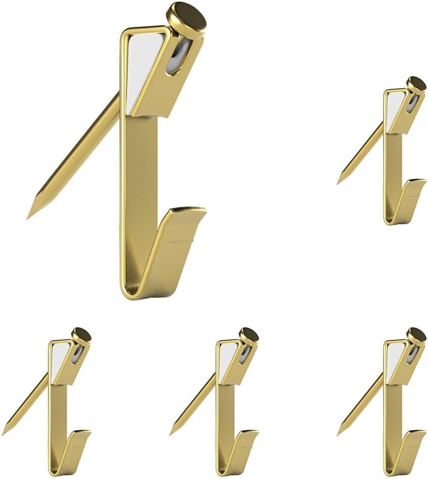 OOK 50584 ReadyNail Picture Hangers, Hassle-Free Picture Hooks, 30lbs, Brass 