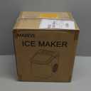 MAXEVE Ice Maker Countertop, 34LBs/24H Ice Machine, 2 Bullet Size, Fast Making 9Cubs in 5 Mins, Portable Ice Maker Machine with Self Cleaning, Ice Basket, Ice Scoop for Home/Office/Bar (Silver)