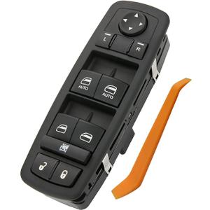Master Power Window Switch for 2009 2010 2011 2012 Ram 1500,Ram 2500,Ram 3500.3 PINS + 10 PINS,OE# 4602863AD,4602863AC,4602863AB Driver Side Control switches(Green Light)