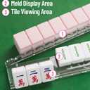 4 Pack 20Inch Acrylic Clear Mahjong Racks with Pushers