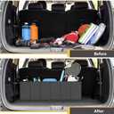 MIU COLOR Trunk Organizer for SUV, Car Organizer, Collapsible Trunk Organizer for Car, Non-Slip Bottom, Storage Organizer for Sedans, Van, Jeep, Grocery, Large 3 Compartments, Black 32"13"10.6"