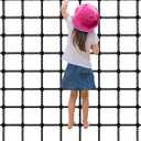 Climbing Cargo Net for Kids & Adults 70" x 150" Nylon Rope Climbing Net No Knots Safety Climbing Ladder Net for Outdoor Treehouse, Swing Set, Ninja Obstacle Course, Playground, Backyard Playset Black