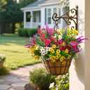 20 Packs Artificial Flowers Outdoor UV Resistant Fake Plants for Garden Patio Decor - Realistic Greenery for Hanging Planter Porch Window Home Wedding Spring Summer Decor