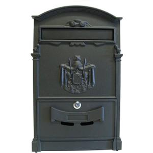 Locked Aluminum Mailbox, Multi-Colored (Medium, Black)