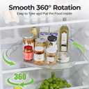 LAMU Lazy Susan Organizer 14.56''x11'' for Refrigerator Organizers and Storage Fridge Organization, Turntable Condiment Organizer for Kitchen, Table Top, Cabinet, Pantry, Countertop, 1 Pack