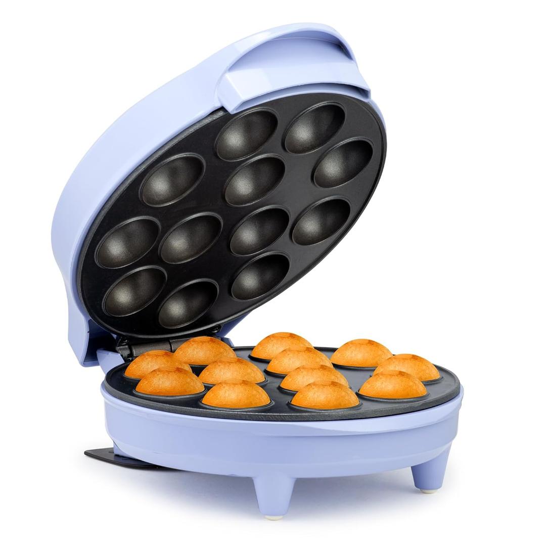 Holstein Housewares 12-Count Cake Pop Maker with Non-Stick Plates & Indicator Lights  Bakes 12 Sweet or Savory Pops Fast, Perfect for Birthday Treats & Holiday Party Snacks, Lavender