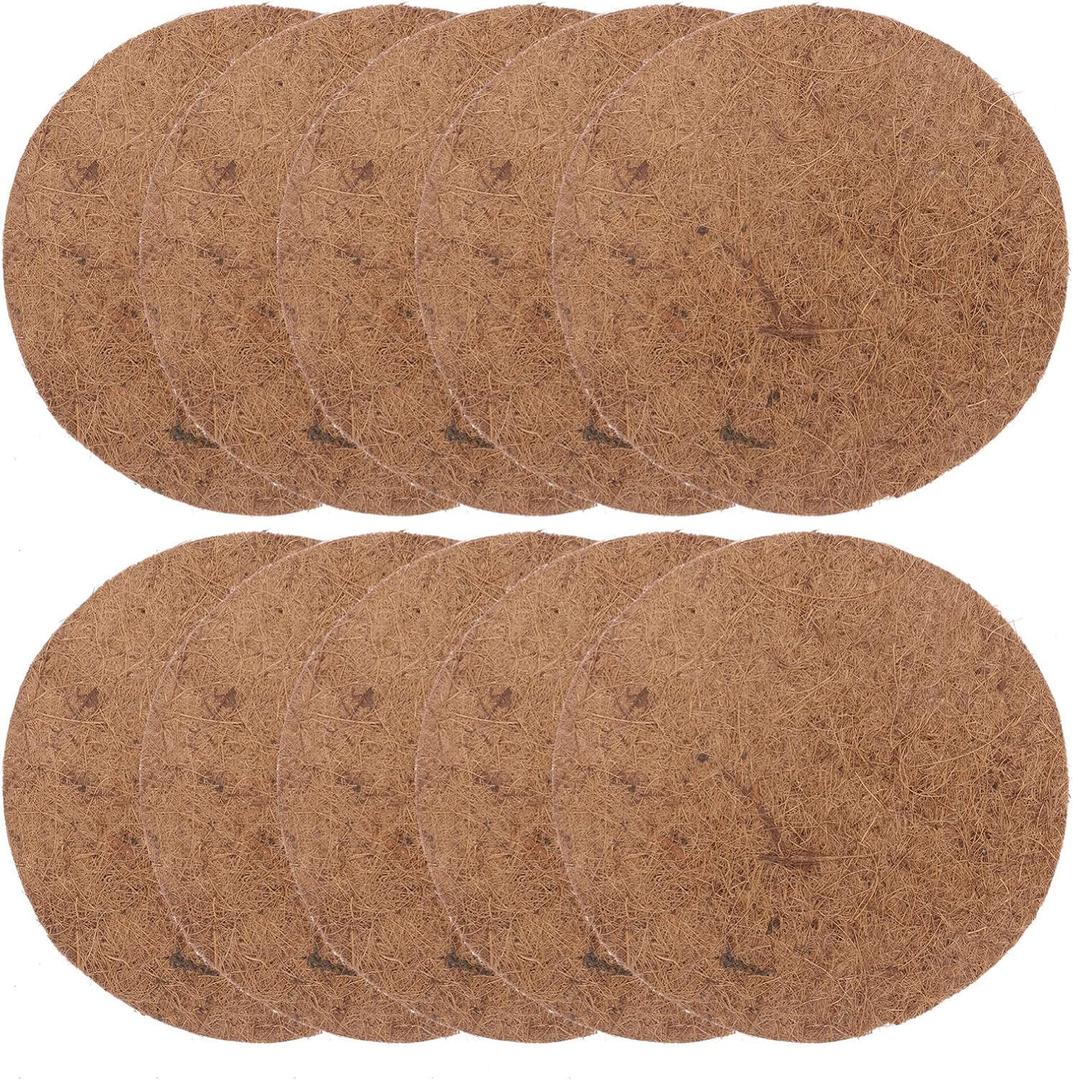 POPETPOP Pigeon Nest Mat Nesting Pads: 10PCS Bird Nesting Materials Bird Breeding Nest Bird Eggs Mat Coconut Fiber Substrate Bird Nest