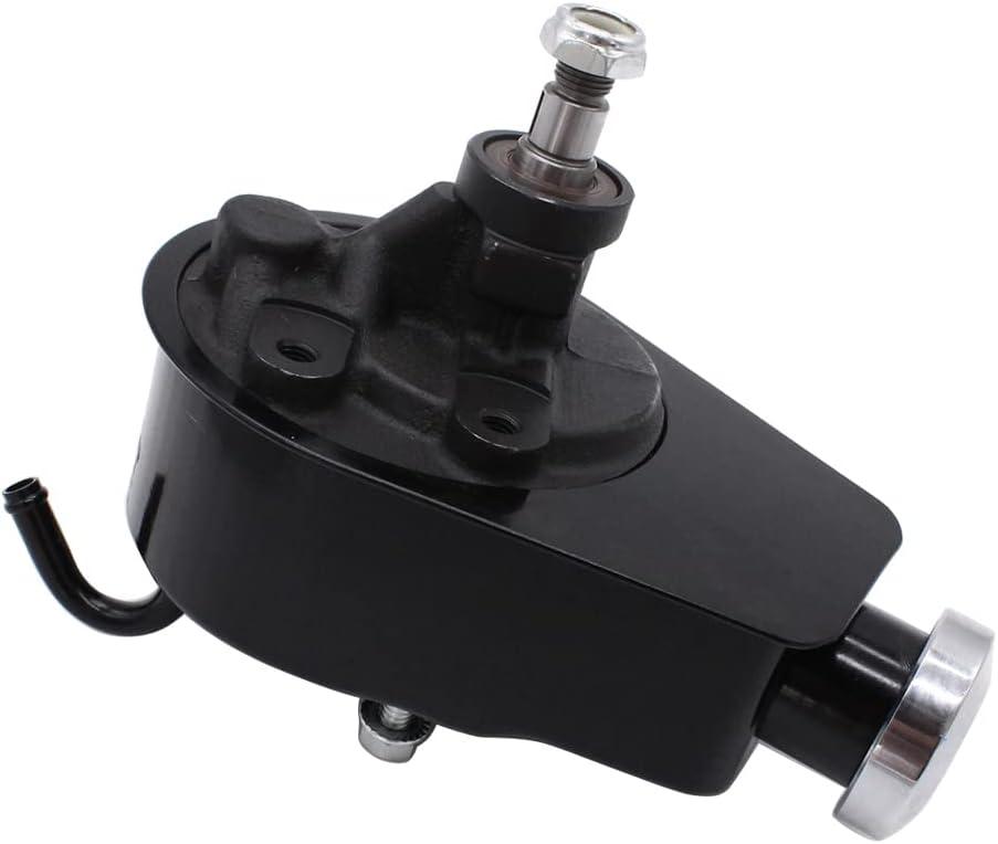 1 PC SHLPDFM Power Steering Pump Black Saginaw P Series Power Steering Pump 5/8" Keyway Style Shaft Compatible with GM Vehicles GMC Chevrolet Chevy Buick Oldsmobile Pontiac Chrome
