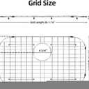 Kitchen Sink Grid and Sink Protectors 26-1/16" x 14-1/16"- Rear Drain, Round 26-1/16" x 14-1/16"