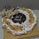 Hoteam 16 Inch Winter Wreaths for Front Door Snowflake Mesh Winter Let It Snow Wreath Sign Hanging Decor for Christmas Holiday Indoor Porch Outdoor Home Window Gift