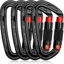 Oupeng sky Auto Locking Carabiner Clips - 28KN (6172lbs) Heavy Duty Caribeaners, Large Carabiner Clip for KeychainsHammockCamping, Gym, Hiking, Outdoor Dog Leash