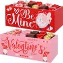 2 PCS Valentine's Day Candy Dish Bowl Wooden Happy Valentine's Day Candy Serving Bowl Be Mine Treats Holder for Tiered Tray Valentine Parties Holiday WeddingDecor