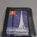 Sumobaby Blackout Curtains for Bedroom 84"x70"Portable Black Out Window Cover with Heat-Resistant Hook&Loop Tape,100% Blackout Shades No Drill Blinds for Windows DIY Cut Fit for Nursery,TV Room(Black)