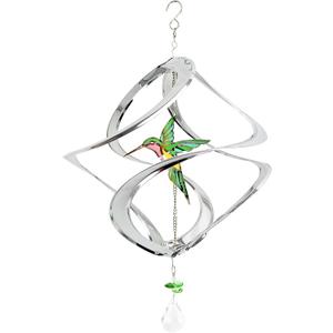 Red Carpet Studios The Original Helix Cosmix Spinner Stainless Steel and Crystal Geo, 17.5-Inch, Hummingbird