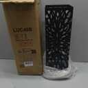 SONGMICS Umbrella Stand, Steel Square, Detachable Drip Tray, 4 Hooks