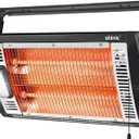 Electric Garage Heaters for Indoor Use, 1500W/750W Ceiling Mounted Radiant Quartz Heater with Work Light, 90 Rotation, 5 Mode Settings, Electric Heater for Garage, Shop, Patio Large Room