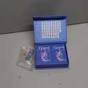 Soulchen 168 Pcs PVC Blossom Print Mahjong Playing Cards Portable American Mahjong Poker with Instructions,4 Dices,Storage Box Gift for Beginner MAHJ Lovers Christmas (Blue)