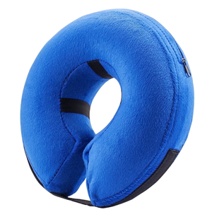 BENCMATE Inflatable Dog Cone Collar Alternative, Soft Dog Cone for Small Medium Large Dogs and Cats, Neck Recovery ECollar Donut Collar After Surgery (Large, Blue)