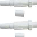 LESSO 3/4 Inch PVC Pipe Repair Kit, 3/4" PVC Repair Coupling for Broken or Cracked In-Ground Pipes Waterproof Durable, SCH40 White (2 Sets)