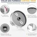 AMI PARTS DG94-03500A/Z Fit for Samsung Gas Stove Knob Replacement (5PCK) and DG94-04167 DG94-03500U Gas Stove Knobs-Models NX60T8111SS NX60T8311SS NX60T8711SS for Samsung Oven Stove knobs (Silver)