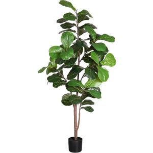 LUWENER 6ft Artificial Fiddle Leaf Fig Tree Plant,Fake Ficus Lyrata in Pot,Ficus Faux Plant Artificial Trees for Office Indoor Outdoor Garden Living Room Home Decor 1PCS-71in