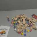 Skylety 60 Pcs Valentines Gifts Kids Paint Kits Unfinished Wooden Cars to Paint Craft Wood Car with Cards School Classroom Student Valentines Party Favor