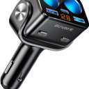 5 in 1 Car Cigarette Lighter Splitter, BUVAYE Dual QC3.0 and 30W PD USB C Cigarette Lighter Adapters for Cars 12V/24V 180-degree Adjustable Car Charger Adapter for iPhone/iPad/GPS/Dash Cam/Laptop