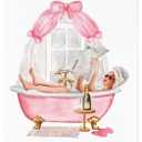 FDHSPAAM Vintage Pink Bathroom Wall Art Decor, Girly Bathroom Decor, Trendy Coquette Pink Bow Woman Drinking Wall Art Posters for Bath Room Washroom Restroom Spa, 12x16 Inch
