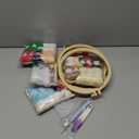 VitalCozy 5 Pcs Christmas Punch Needle Embroidery Starter Kits for Adults and Beginners Christmas Tree Santa Snowman Gingerbread Elk Punch Needle Kit with Hoops Yarns Tools Instructions for DIY Craft