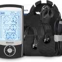 24 Modes TENS Unit, Muscle Stimulator for Pain Relief Therapy, Dual Channel Electronic Muscle Massager with 12 Pads, Dust-Proof Drawstring Storage Bag, Fastening Cable Ties