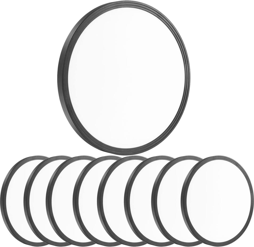 8Pack 12 Inch 3200LM Flush Mount LED Ceiling Lights,Black 28W Slim Ceiling Light Fixture Round Day White 6000K Thin Round Flat Ceiling Light 120V Surface LED Ceiling Light 300W Equivalent