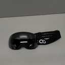 Lamicall Ski Goggles with 3X Anti-Fog - 100% UV Protection Spherical Lens, OTG for Skiing, Snowboard, Snowmobile, Men, Women (Black Frame - Silver Lens)