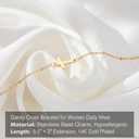 Tarsus Cross Bracelet for Women, Christian Gifts for Women, Religious Gifts Adjustable Dainty Cross Bracelet, Easter, Mother's Day, Christmas, Birthday