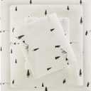 Woolrich Cotton Sheet Set Cottage Charms Print, 100% Cotton Flannel Sheets Warm & Fuzzy Bedding Set Cal King Size Sheets, Fitted Pocket Fits Up to 14" Mattress, Cal King Black Pine Trees 4 Piece