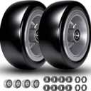 11x4.00-5" Tires and Wheel (with 5/8" Bearings) Flat Free, 11x4-5" Lawn Mower Tire, Zero Turn Front, 3.4"-5.6" Centered Hub, 11x400-5 Airless Solid Smooth Tires