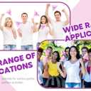 100 Pcs Cancer Awareness Purple Ribbon Handheld Flags Mini PVC Stick Flags for Breast Pancreatic Childhood Cancer, Alzheimer's, Domestic Violence, Fundraising, School, Rally Events