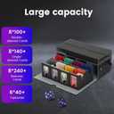 Brobear Commander Deck Box for MTG, 10 IN 1 Card Deck Box with 8 Deck Box Holds 800+ Double-Sleeved Cards, Card Storage Box for MTG with 2 Dice Trays & Display Window for TCG, EDH (Colorful)