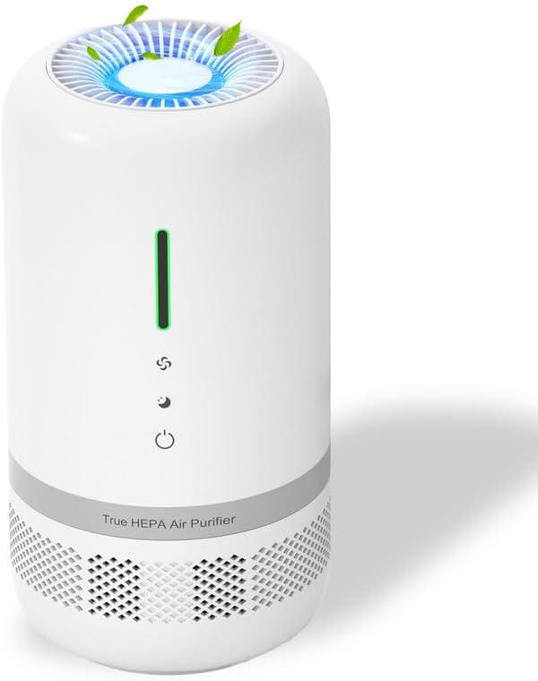 Air Purifiers for Home,H13 HEPA Small Air Purifier for Room up to 960ft,Air Purifiers for Home Pets,Odor,Dust,Quiet Air Cleaner for Office,Living Room,Bedroom,Kitchen,White 1 Pack