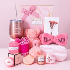 Gifts Basket for Women - Birthday Gifts for Women,Women Gifts Set Contains Unique Female Gift Ideas,Relaxing Care Package Self Care Gift Box for Women Mom Wife Bestie Sister