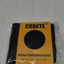COBETE Kitchen Sink Splash Guard, 24in Faucet Mat Splash Catcher, Handle Drip Catcher Tray, Multipurpose for Kitchen Dish Drying Mats Sponge Holder and Bathroom Countertop Protect(Black)