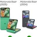 GooseBox for Motorola Razr 2025 Case Wallet RFID Card Holder&Hinge Protection&HD Screen Protector, Full Body Shockproof Cover for Motorola Razr 2025/Razr 2024(Blue)