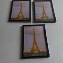 upsimples 5x7 Picture Frame Set of 3, Made of High Definition Glass for 5 x 7 Black Frames, Wall and Tabletop Display Thin Border Photo Frame for Home Dcor