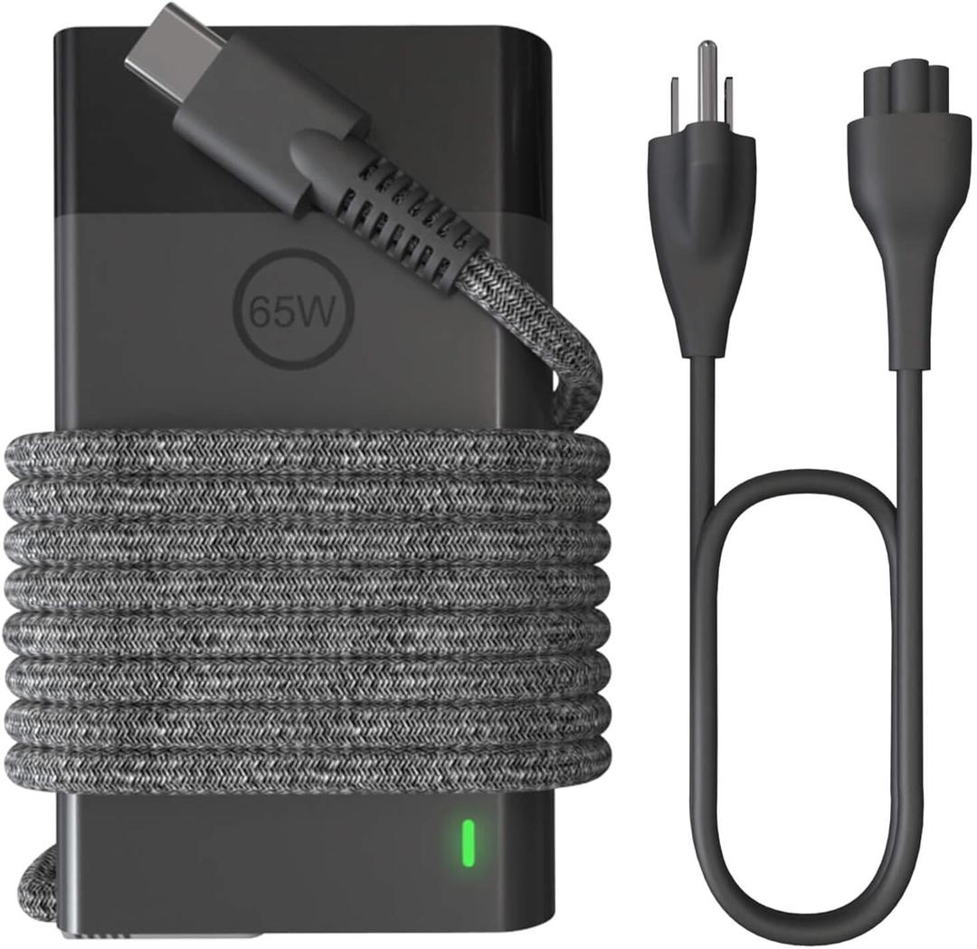 65W USB Type C Laptop Charger Compatible with HP Envy X360, Spectre X360, EliteBook 830 840 845 865 640 650, USB-C ZBook Firefly 14 16 G10, Chromebook, Elite X2, Omnibook Computer AC Power Cord