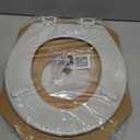 Bemis 500EC Durable Wood Toilet Seat with Easy Clean Hinges, Made in USA, Round, Bone