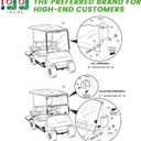 10L0L EZGO Golf Cart Windshield Mounting Clips Kit for EZGO TXT DCS PDS 1994-2013, Fit 3/4" Square Tube, OEM# EGWHC12, EGWHC10, 618485