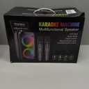 Karaoke Machine for Adults: Portable Bluetooth Speaker with 2 Wireless Karaoke Microphones with LED Lights Birthday Gifts for Party Family Home System Packages Support TWS/TF/USB/AUX