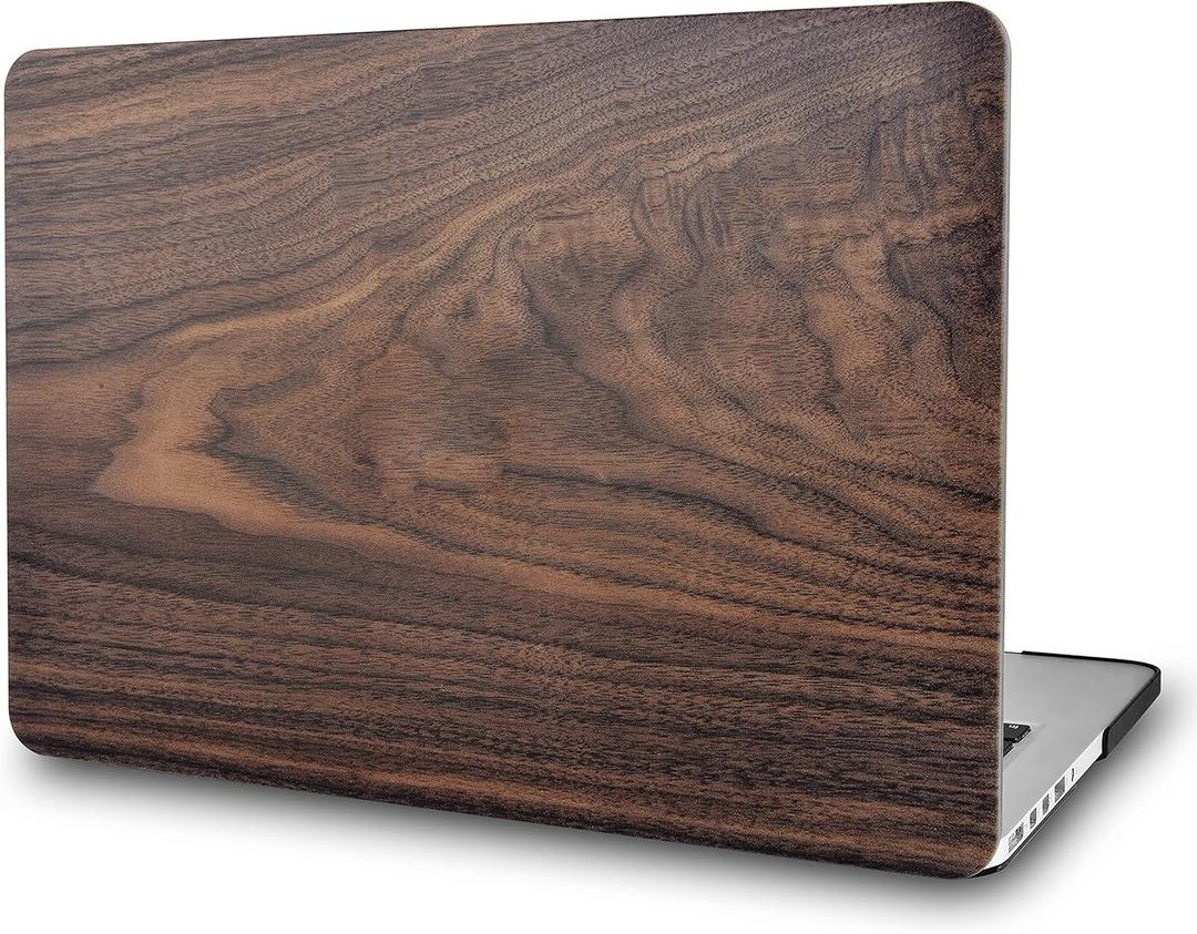 KECC Ultra Thin Case for MacBook Air 13 inch 2017-2010 Release (Old Version), Lightweight Plastic Hard Shell for MacBook Air 13.3, Walnut Wood