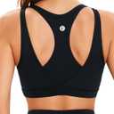 RUNNING GIRL Sports Bras for Women High Support,Molded Cup High Impact Sports Bra Racerback Workout Yoga Running Bra (X-Large, Black)