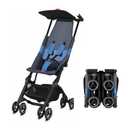gb Pockit Air All Terrain Ultra Compact Lightweight Travel Stroller with Breathable Fabric in Night Blue, 28x17.5x39.8 Inch (Pack of 1)